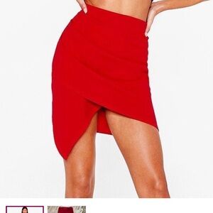 Nasty Gal red Skirt
